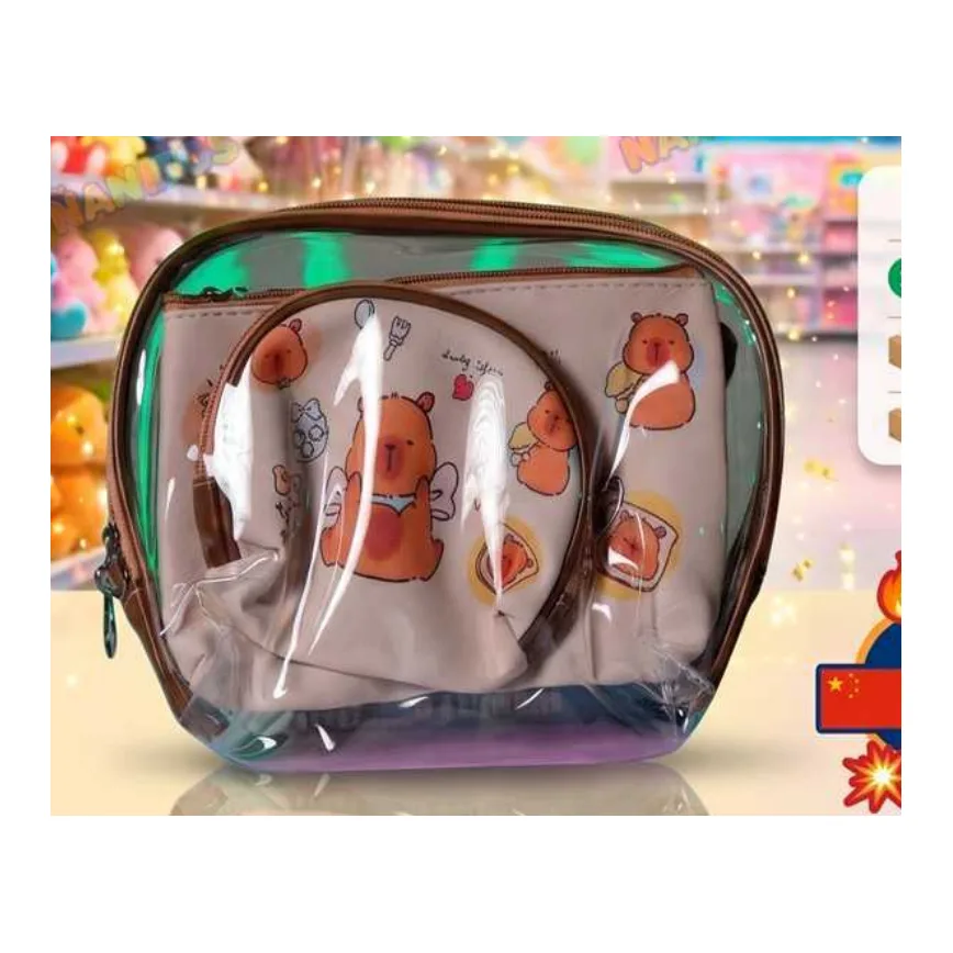 Porta Cosmetiquera Capibara 3 en 1 — venta por docena y caja